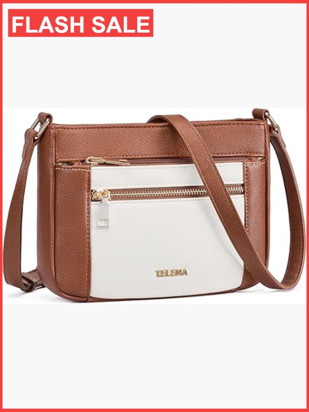 Leather Crossbody Purse with Adjustable Strap, Fits iPad